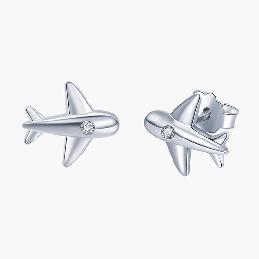 Sylvory 925 Sterling Silver Jet Set Studs