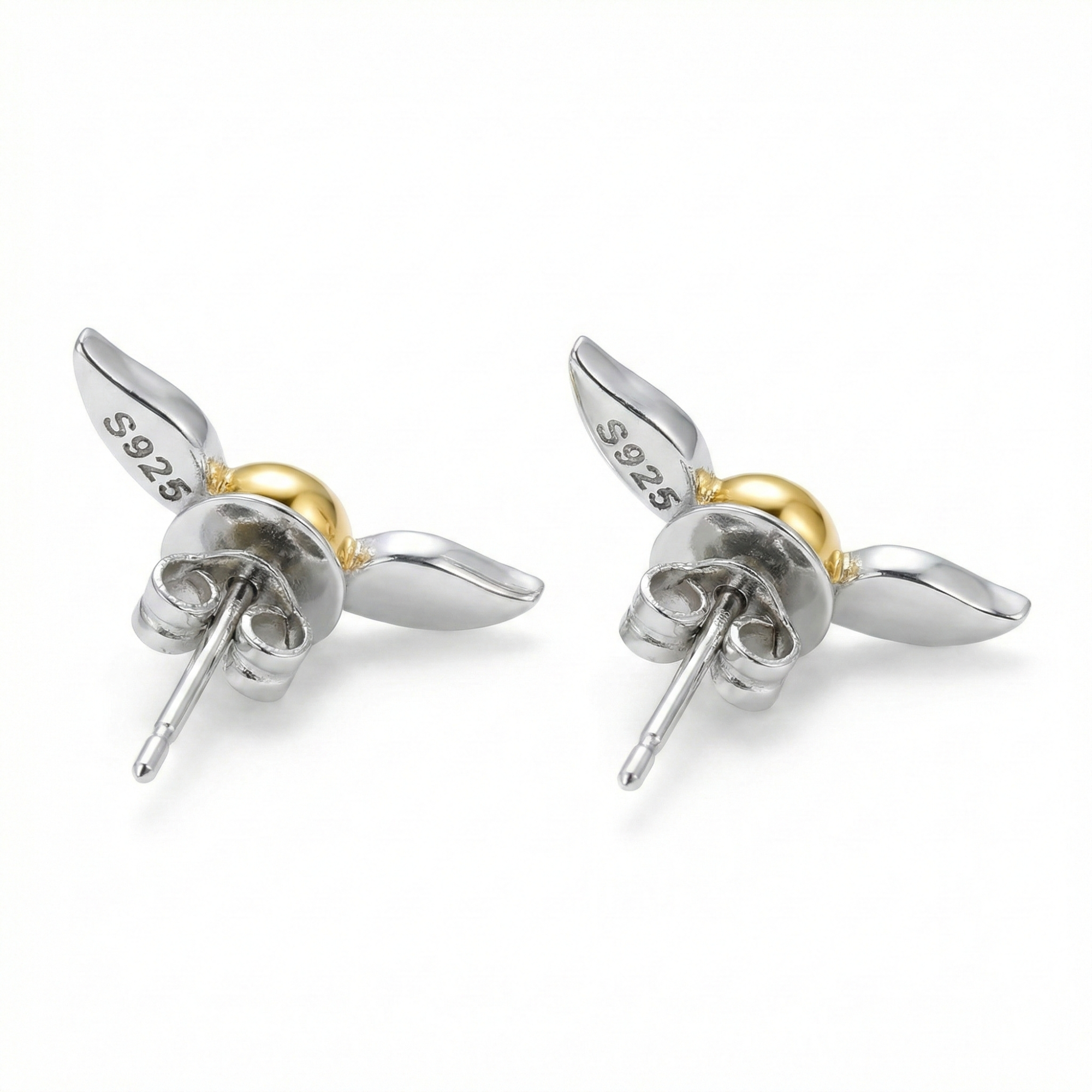 Silver Harry Potter Snitch Studs