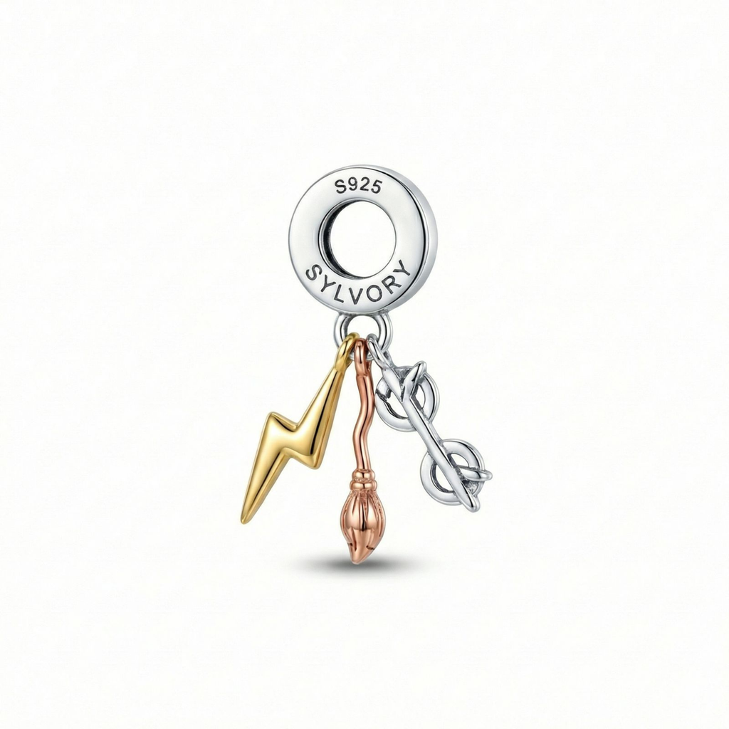 Silver Harry Potter Trio Charm