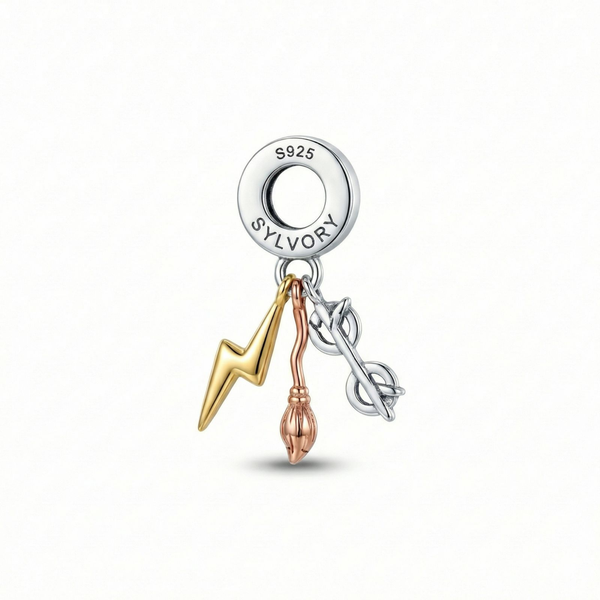 Silver Harry Potter Trio Charm