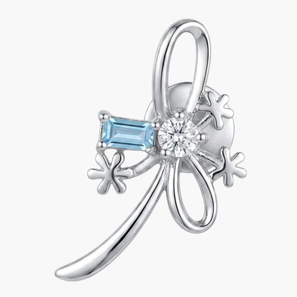 Silver Snowflake Bloom Earrings