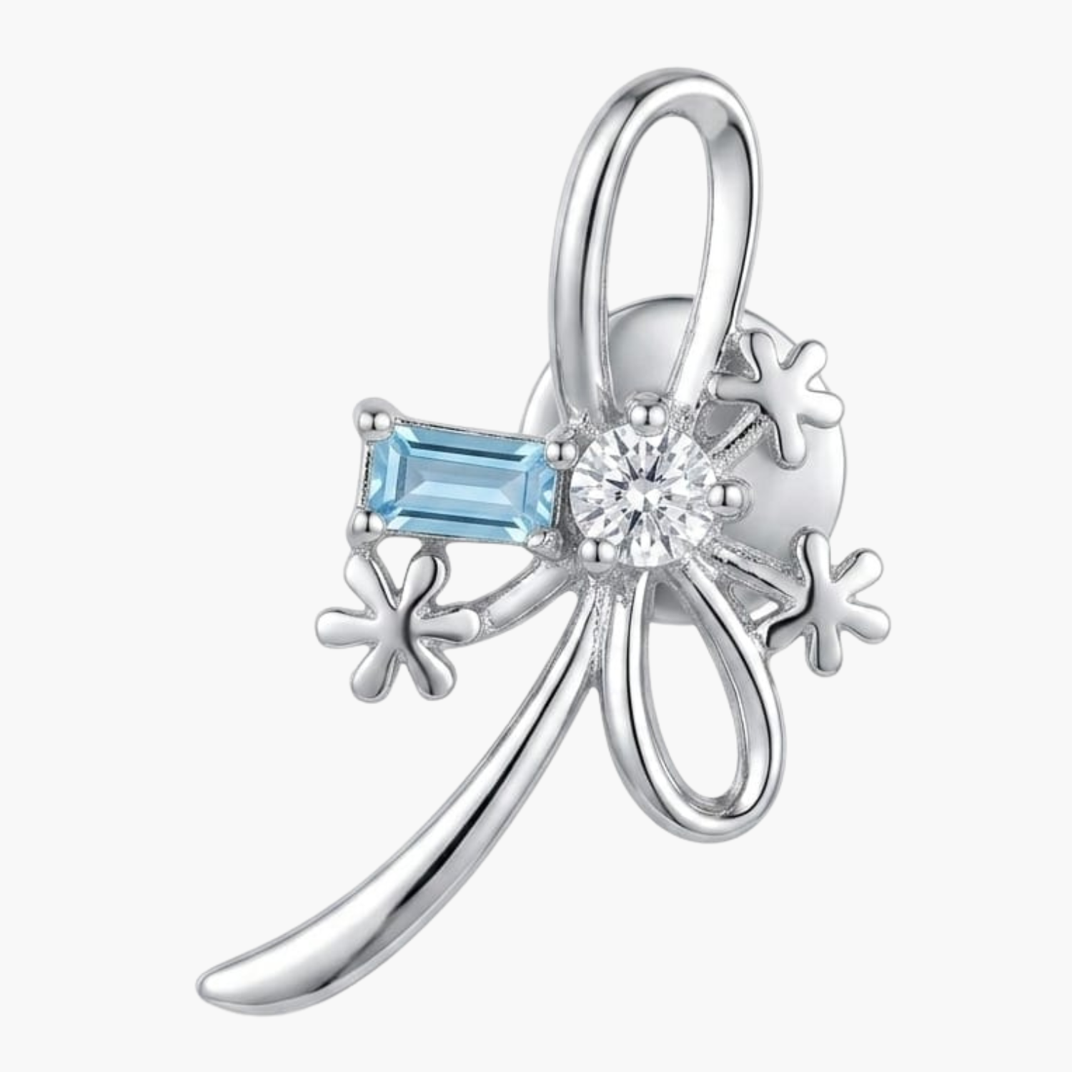 Silver Snowflake Bloom Earrings