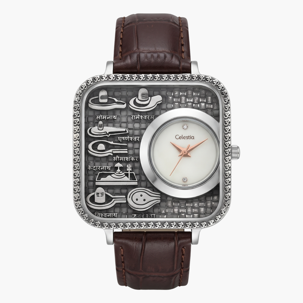 Silver 12 Jyotirlinga Signature Watch