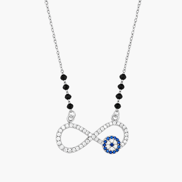 Silver Infinity Evil Eye Mangalsutra