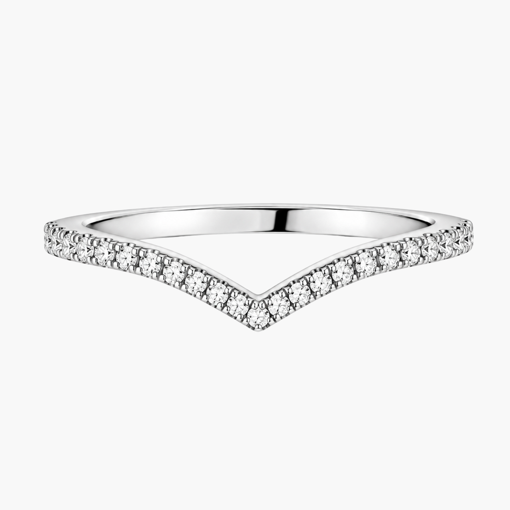 Silver Jewelcrest V Ring