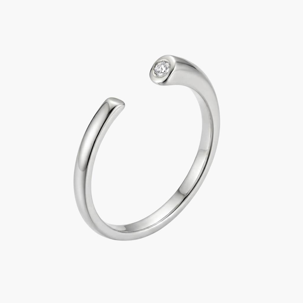 Silver Sleek Open Band Ring