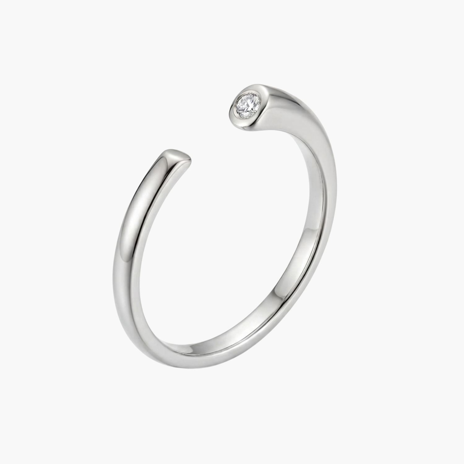 Silver Sleek Open Band Ring