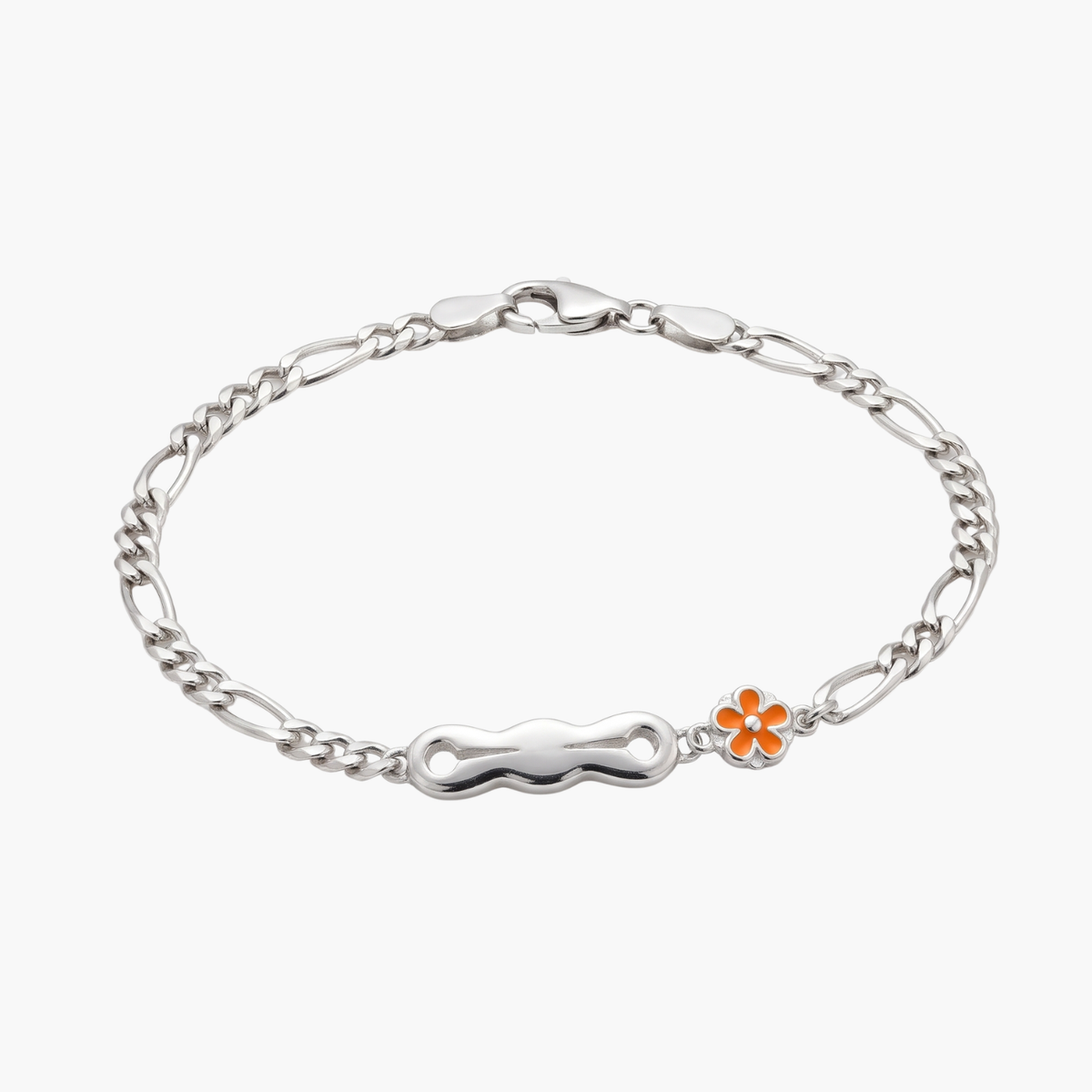 Silver Little Blossom Kids’ Name Bracelet