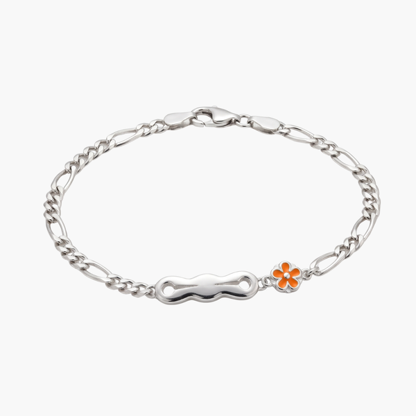 Silver Little Blossom Kids’ Name Bracelet