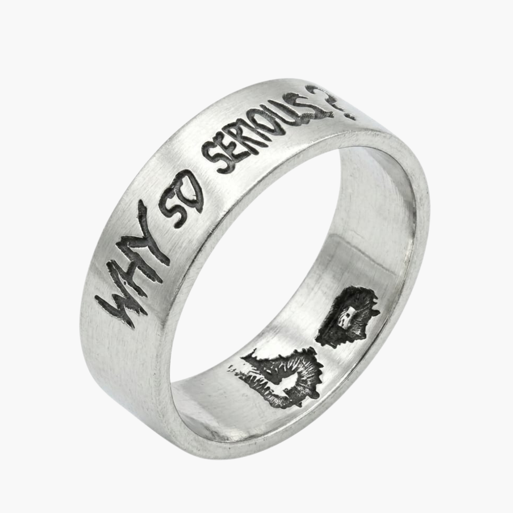 Silver Why So Serious Band Ring