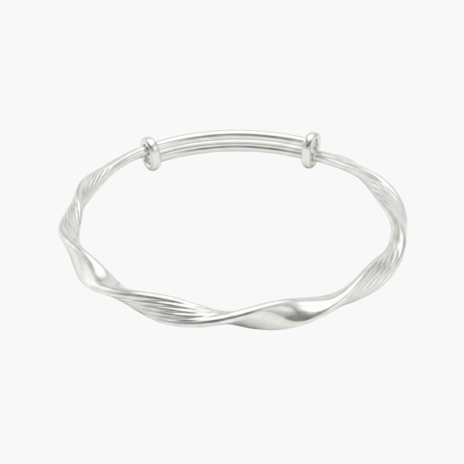 Silver Wave Adjustable Bangle