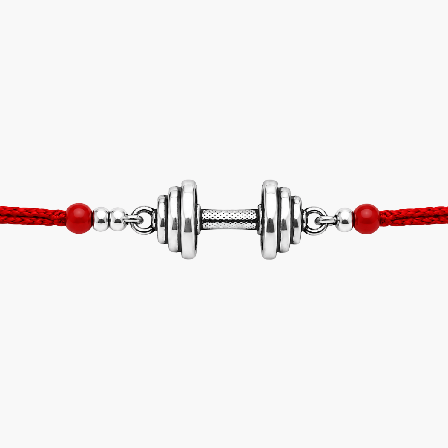 Sterling Silver Dumbbell Rakhi