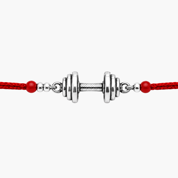 Sterling Silver Dumbbell Rakhi