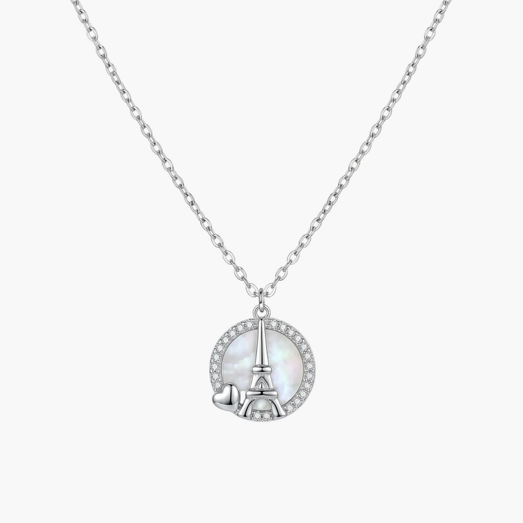 Silver Love in Paris Necklace