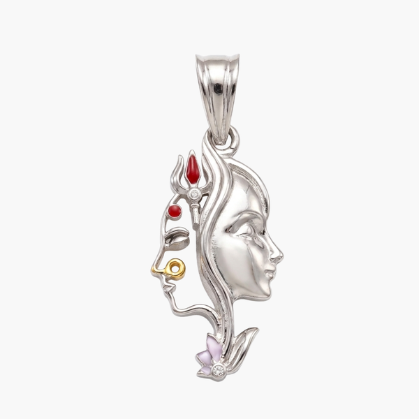 Silver Divine Grace Face Pendant