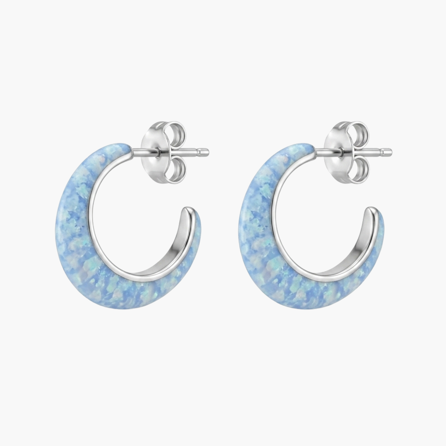 Silver Ocean Mist Opal Earring Main image