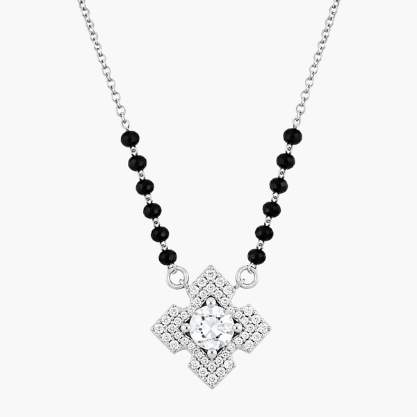 Silver Geometric Mangalsutra