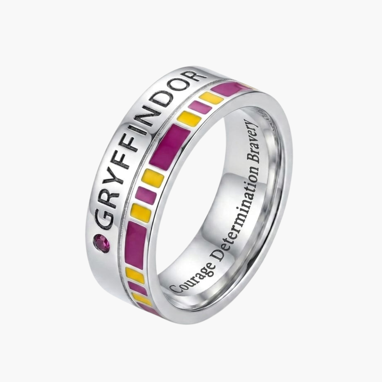 Silver Gryffindor Spirit Band Ring Main image