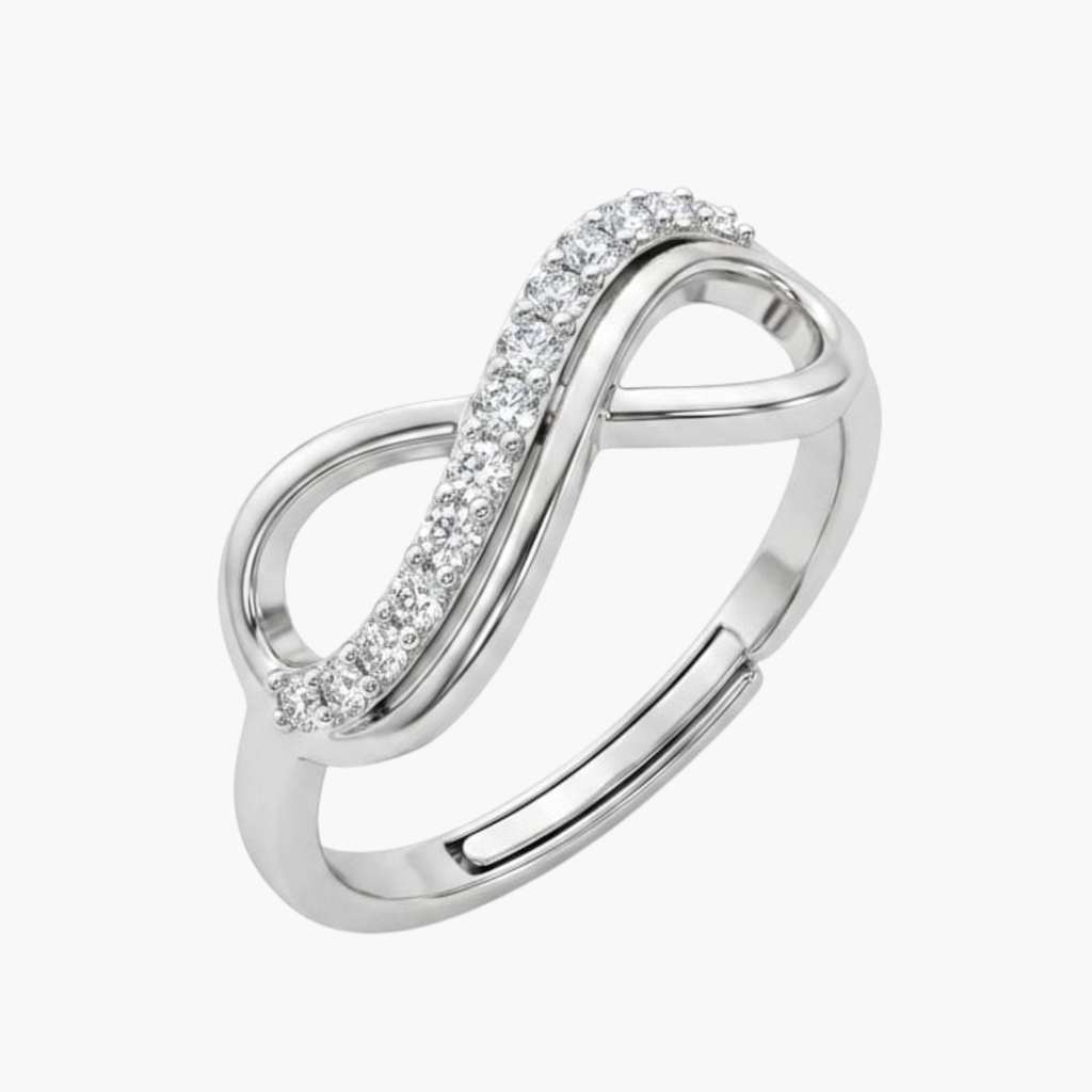 Silver Infinity Zircon Ring