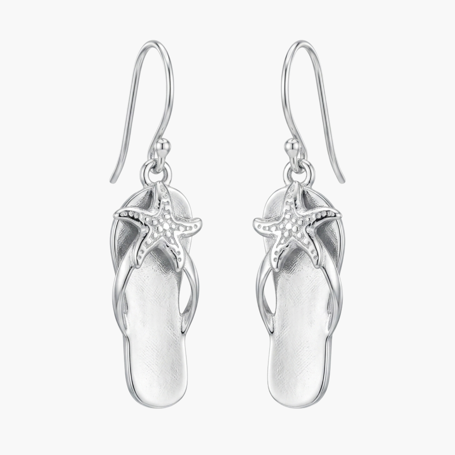 Silver Starfish Flip-Flop Earrings Main image