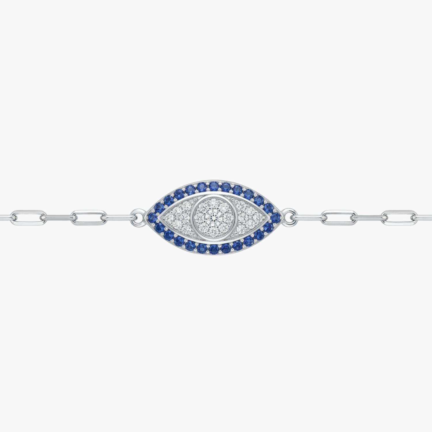 Silver Evil Eye Elegance Bracelet