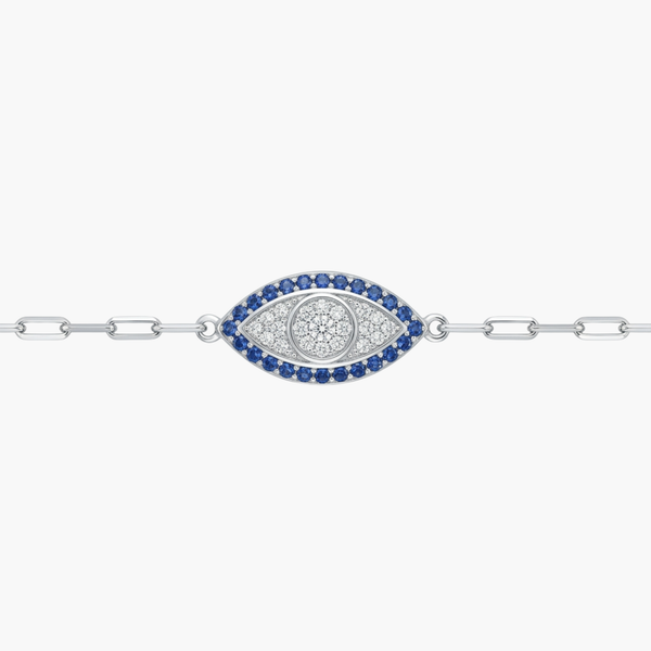 Silver Evil Eye Elegance Bracelet