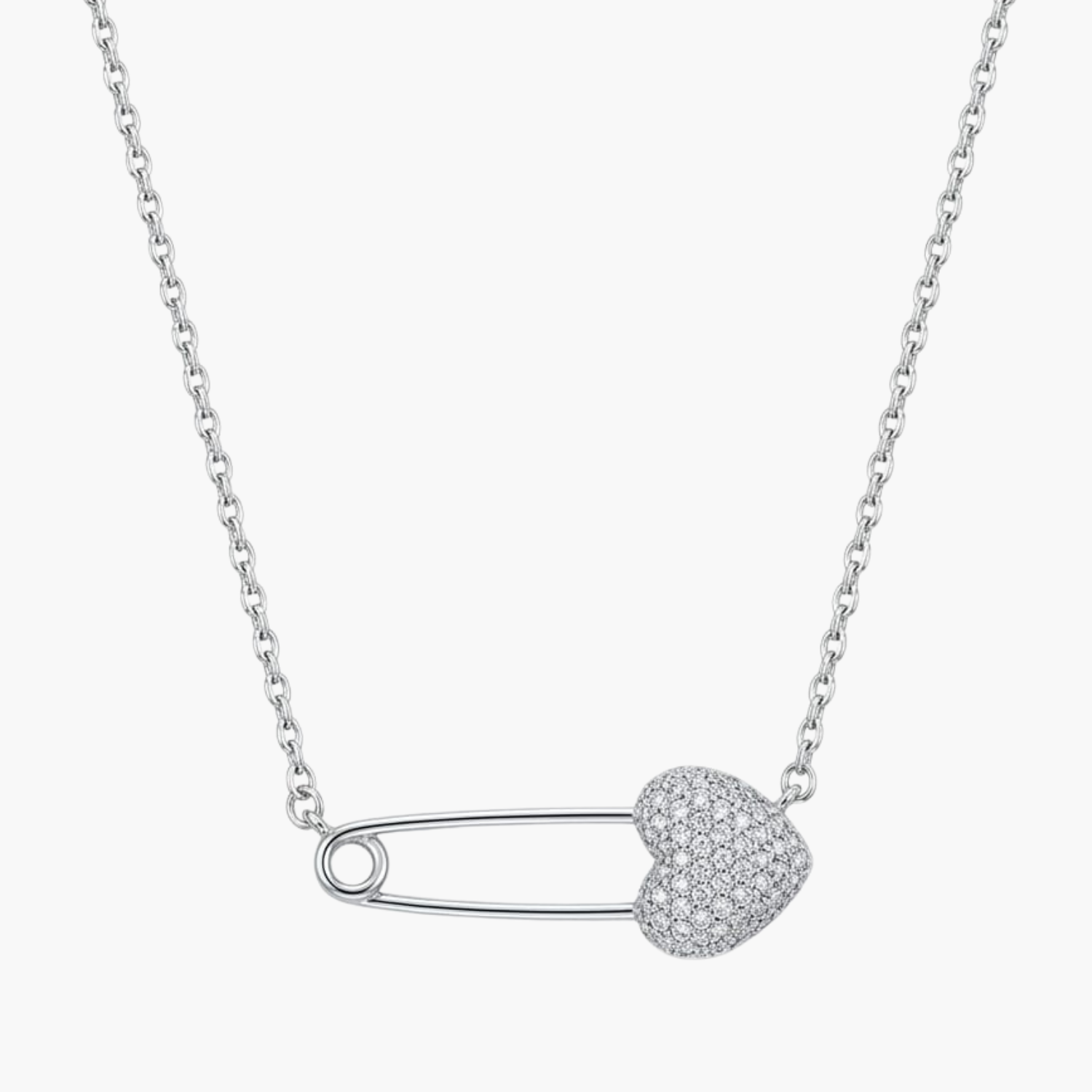 Silver HeartLock Pin necklace Main image
