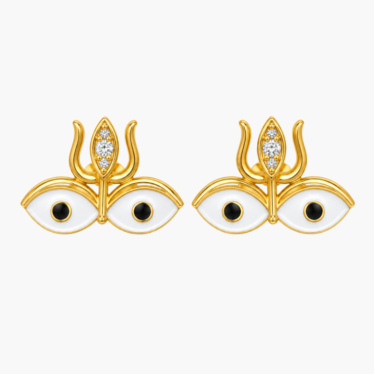 Silver Durga Drishti Studs Main image