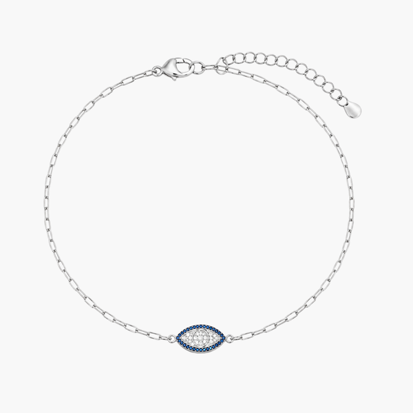 Silver Evil Eye Elegance Bracelet