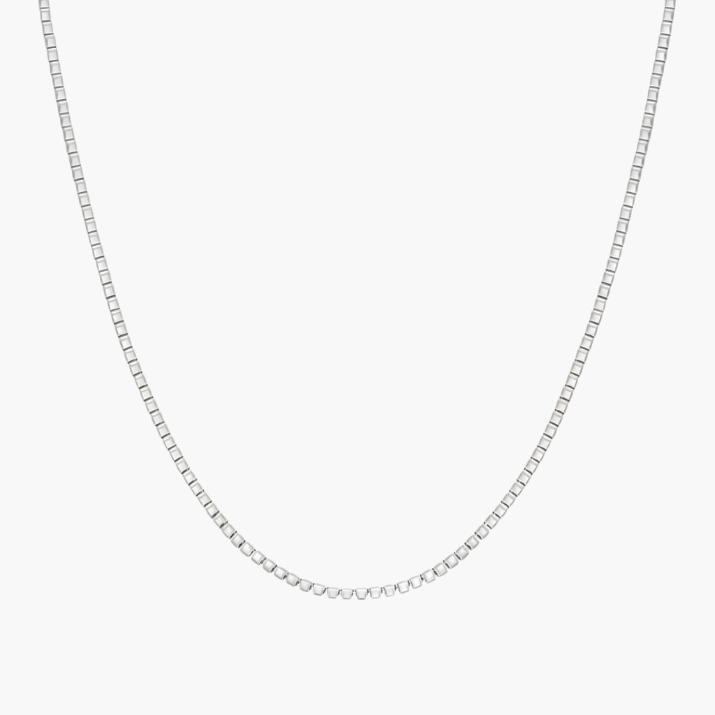 Silver Box Charm Keeper Chain