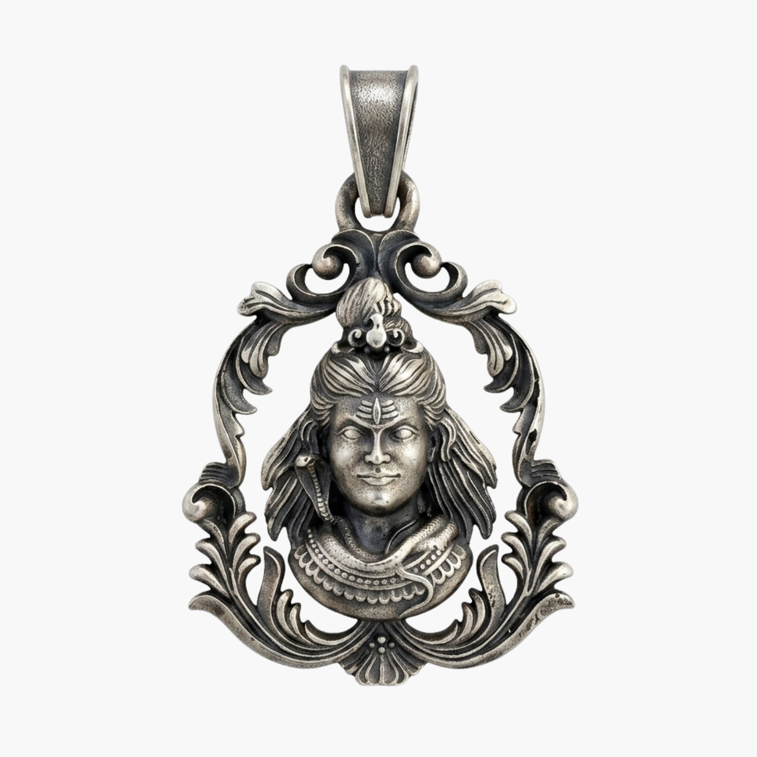Silver Mahadev Divine Pendant