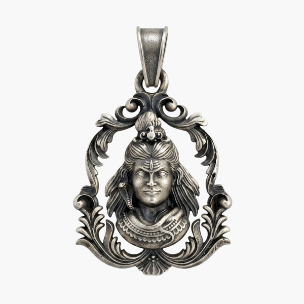 Silver Mahadev Divine Pendant