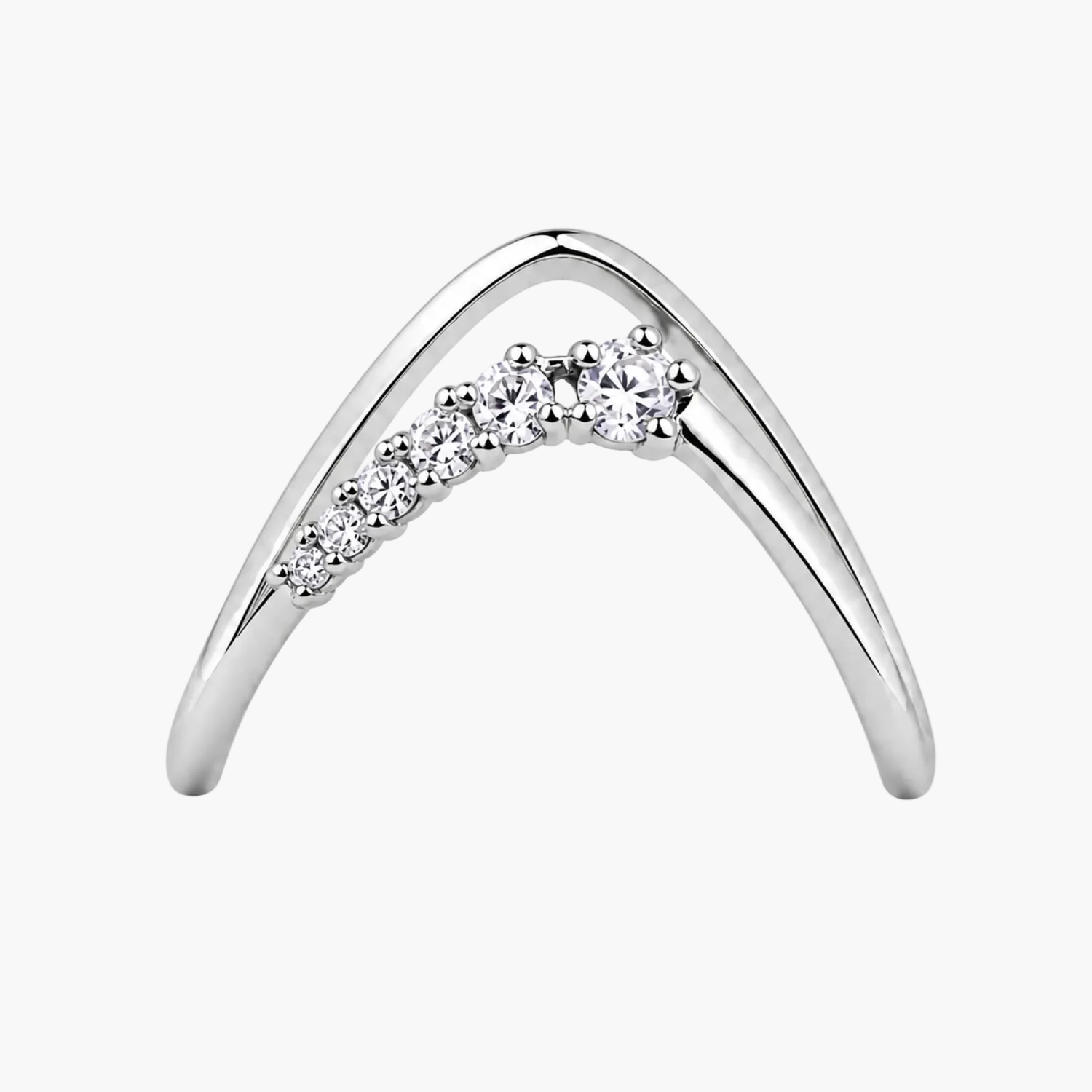 Silver Celeste V-Shaped Vanki Ring Main image