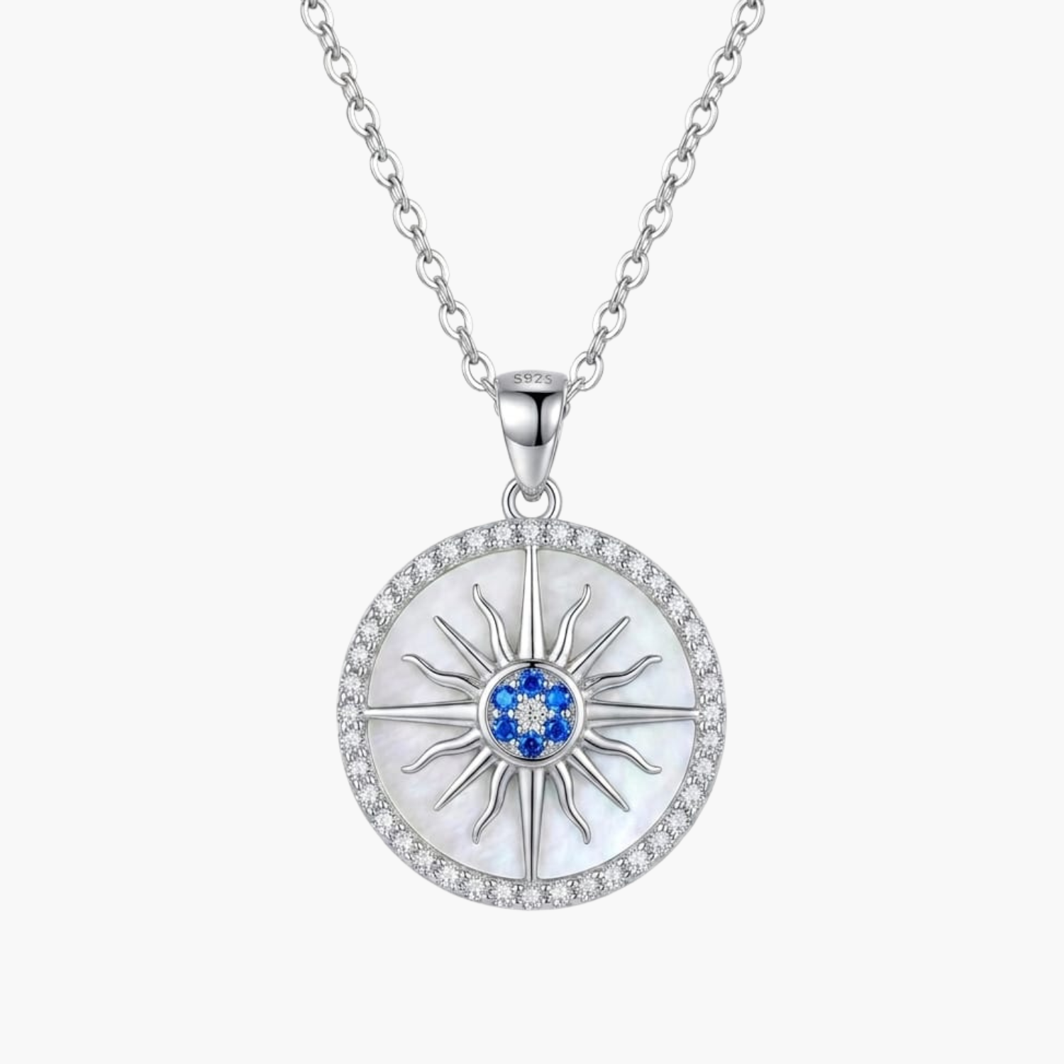 Silver Celestial Sun Necklace Main image