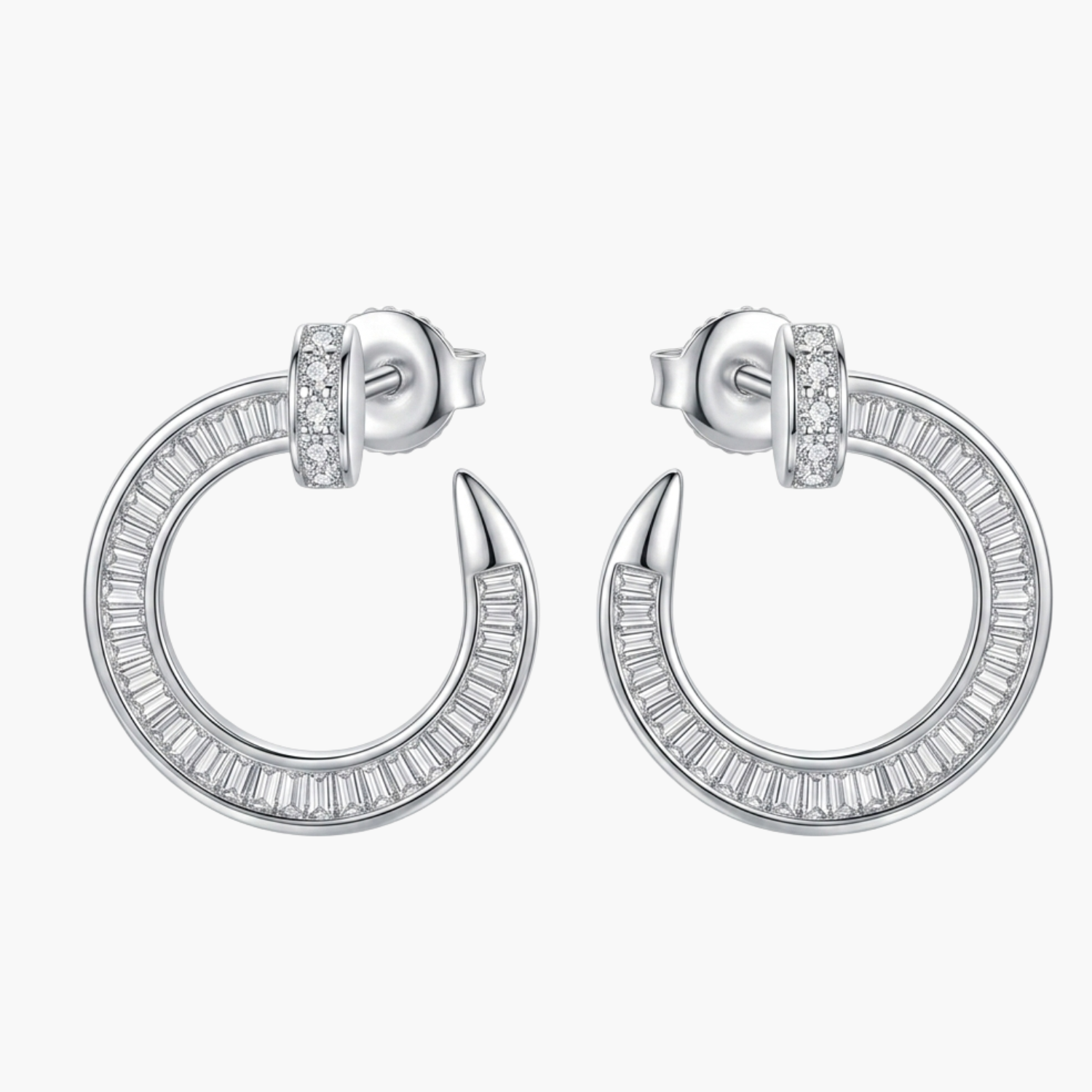Silver Eterna Nail Studs