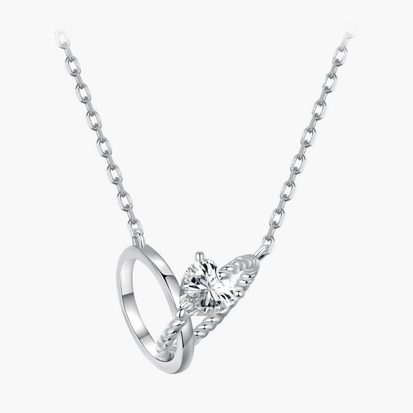 Silver Bound by Love Necklace in 925 Sterling Silver by Sylvory