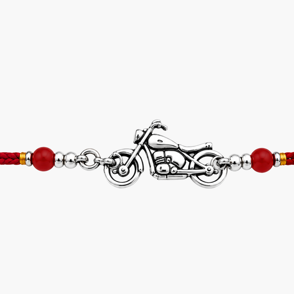 Silver Motorcycle Rakhi
