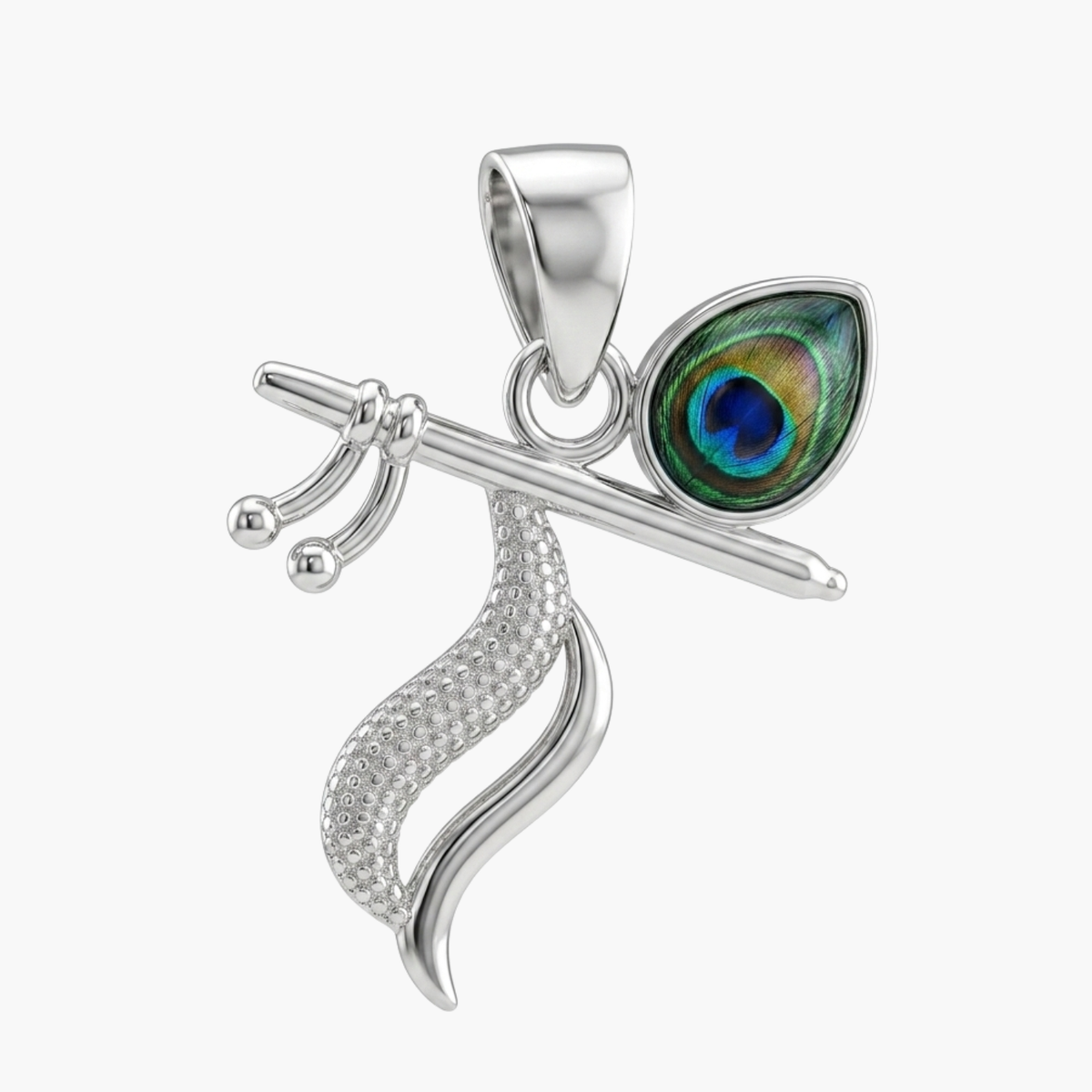 Silver Divine Flute Pendant in 925 Sterling Silver by Sylvory