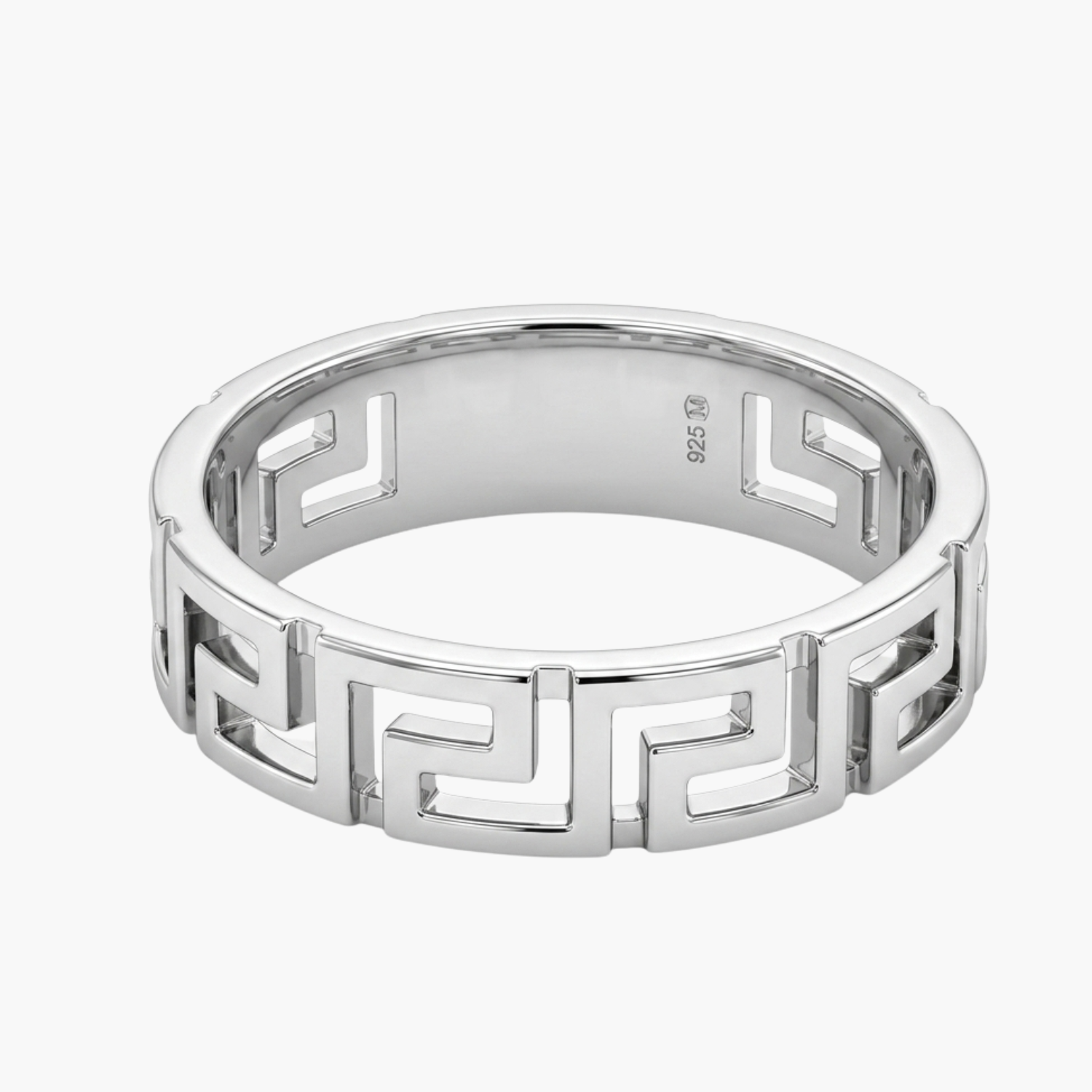 Silver Greek Band Ring
