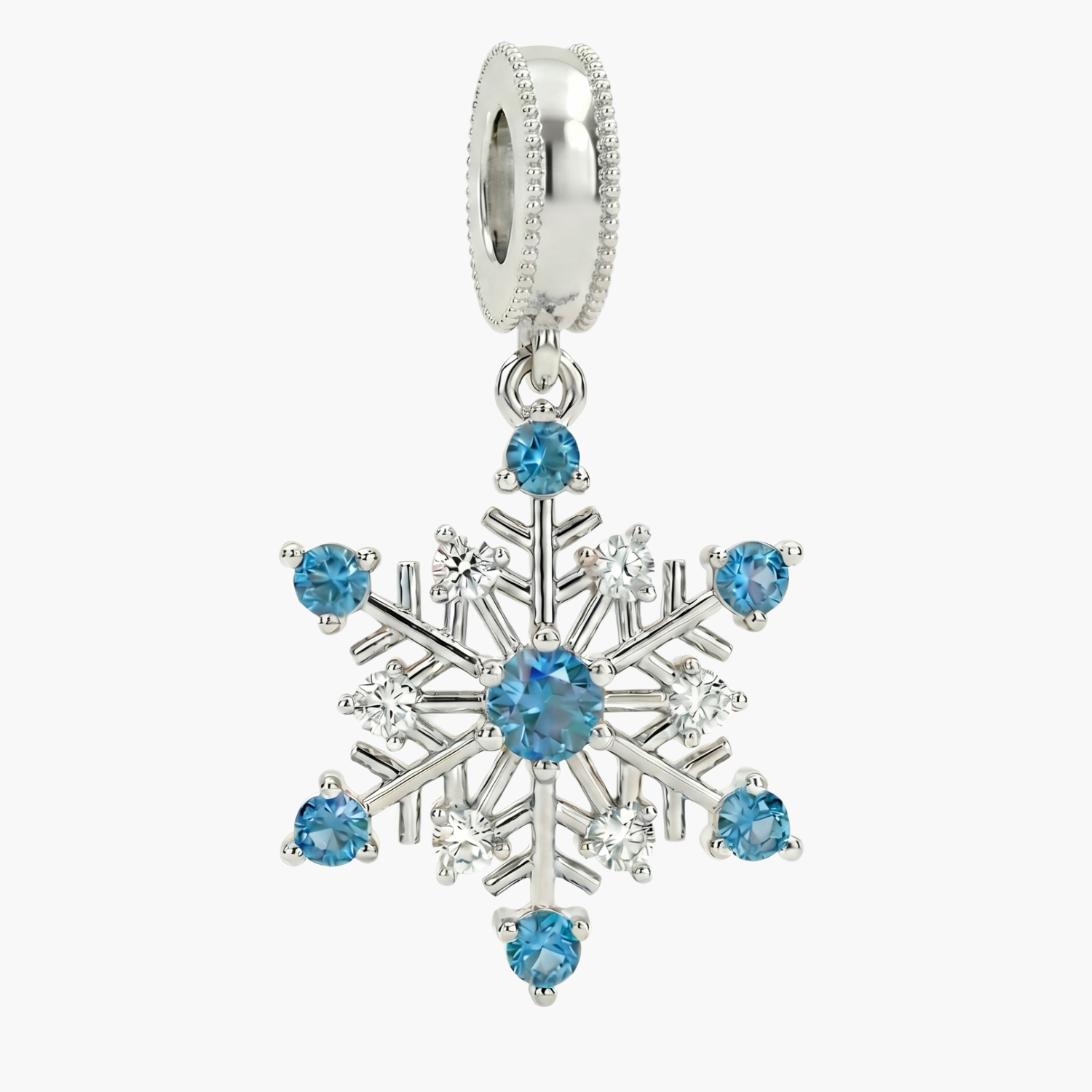 Silver Snowflake Charm