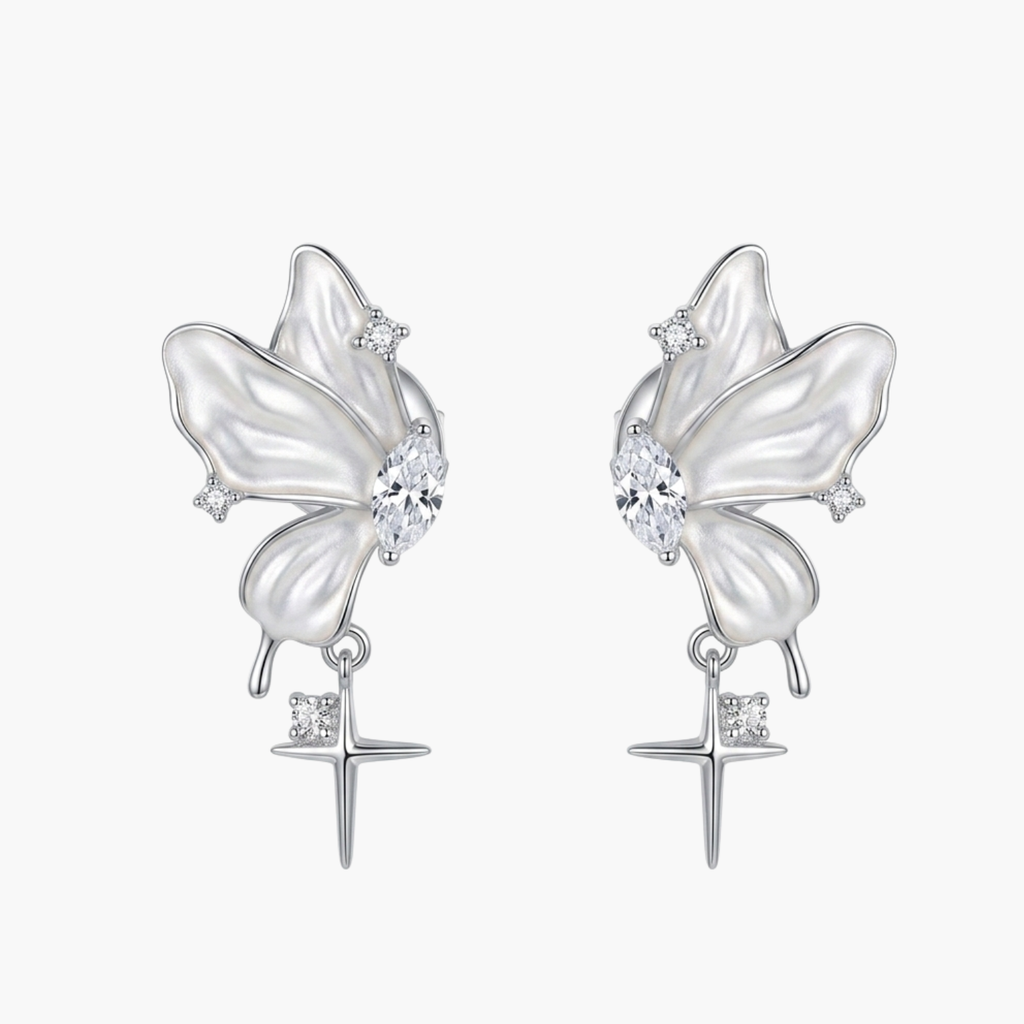Silver Angel Aura Earrings