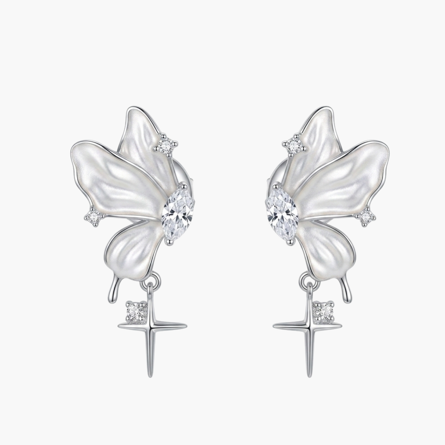 Silver Angel Aura Earrings