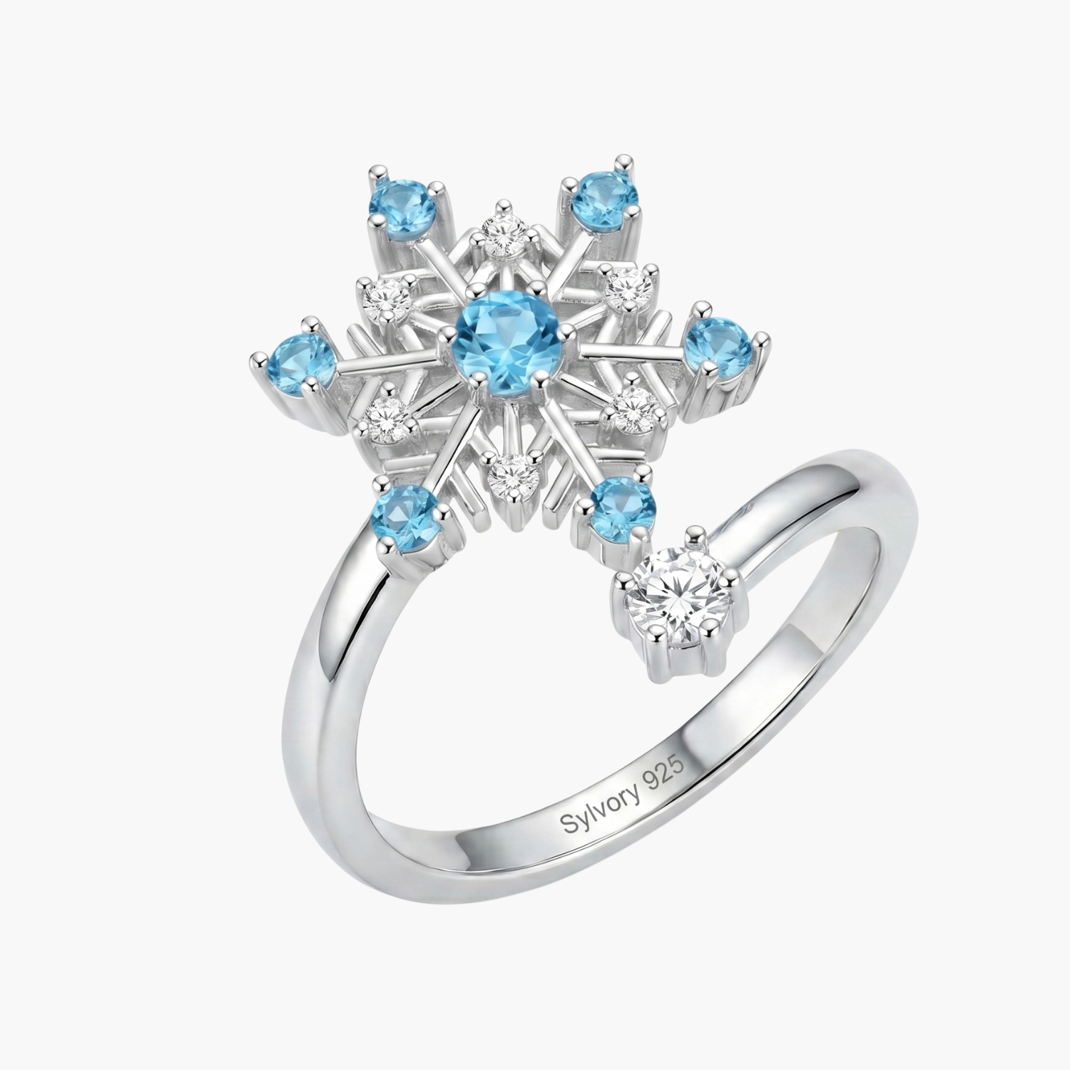 Silver Snowflake Ring Main image