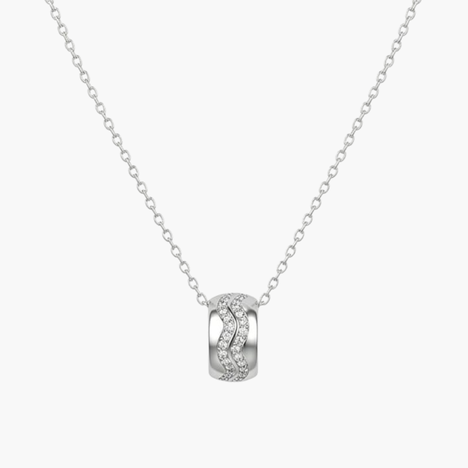 Silver Ring Sparkle Necklace