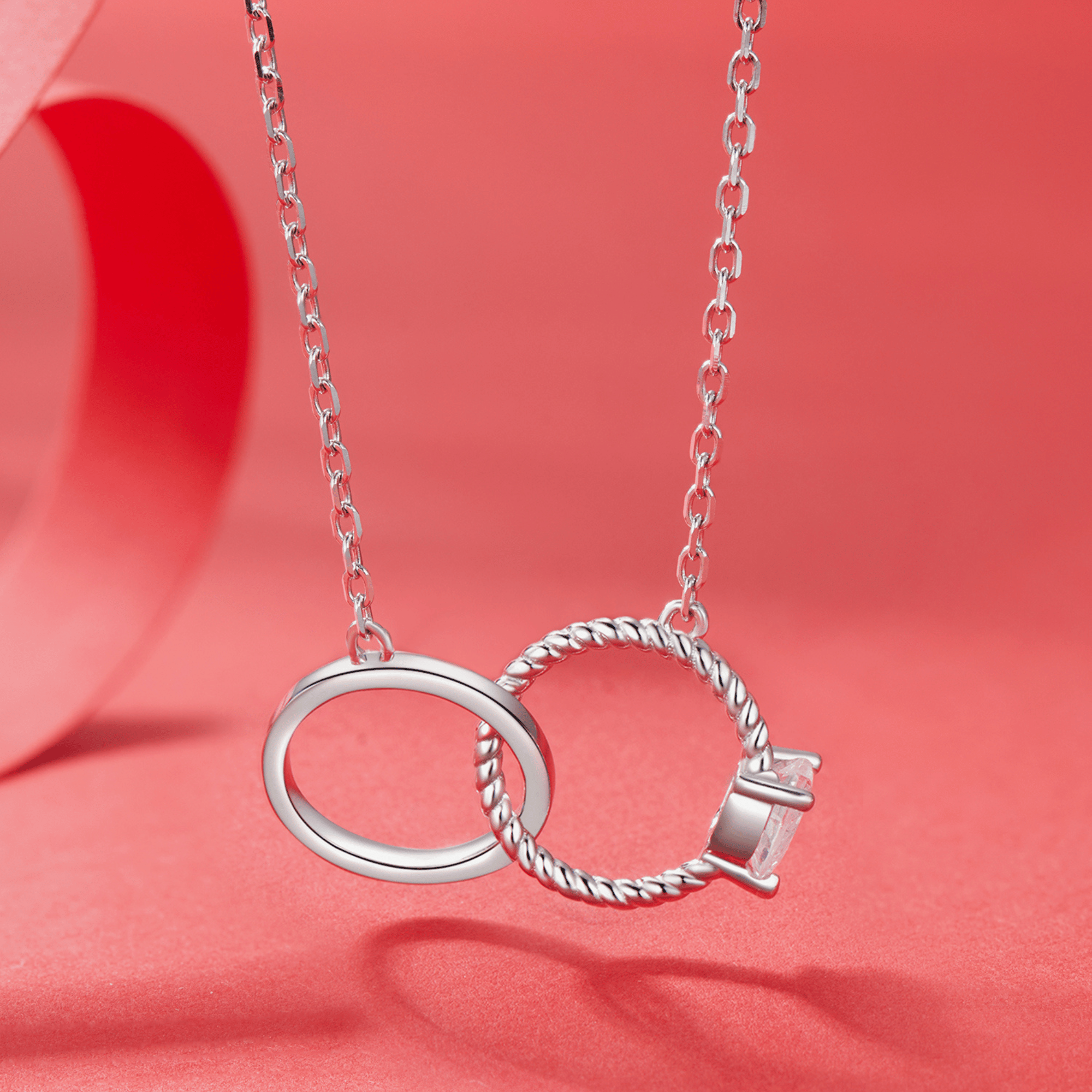 Sylvory 925 Sterling Silver Bound by Love Necklace