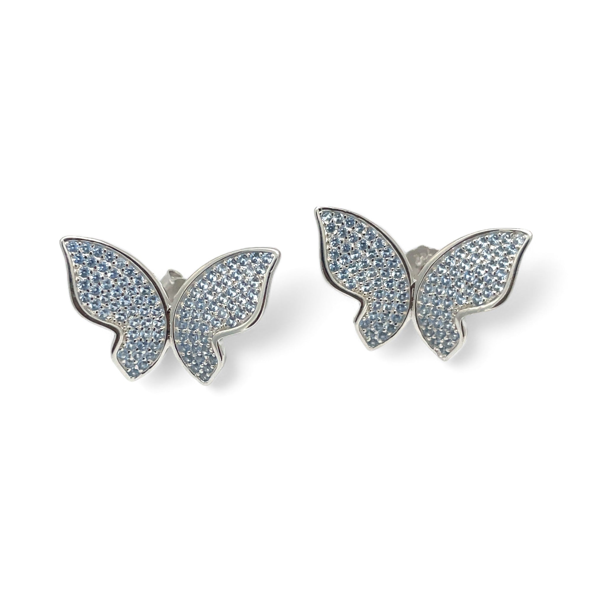 Sylvory 925 Sterling Silver Fluttering Butterfly Studs