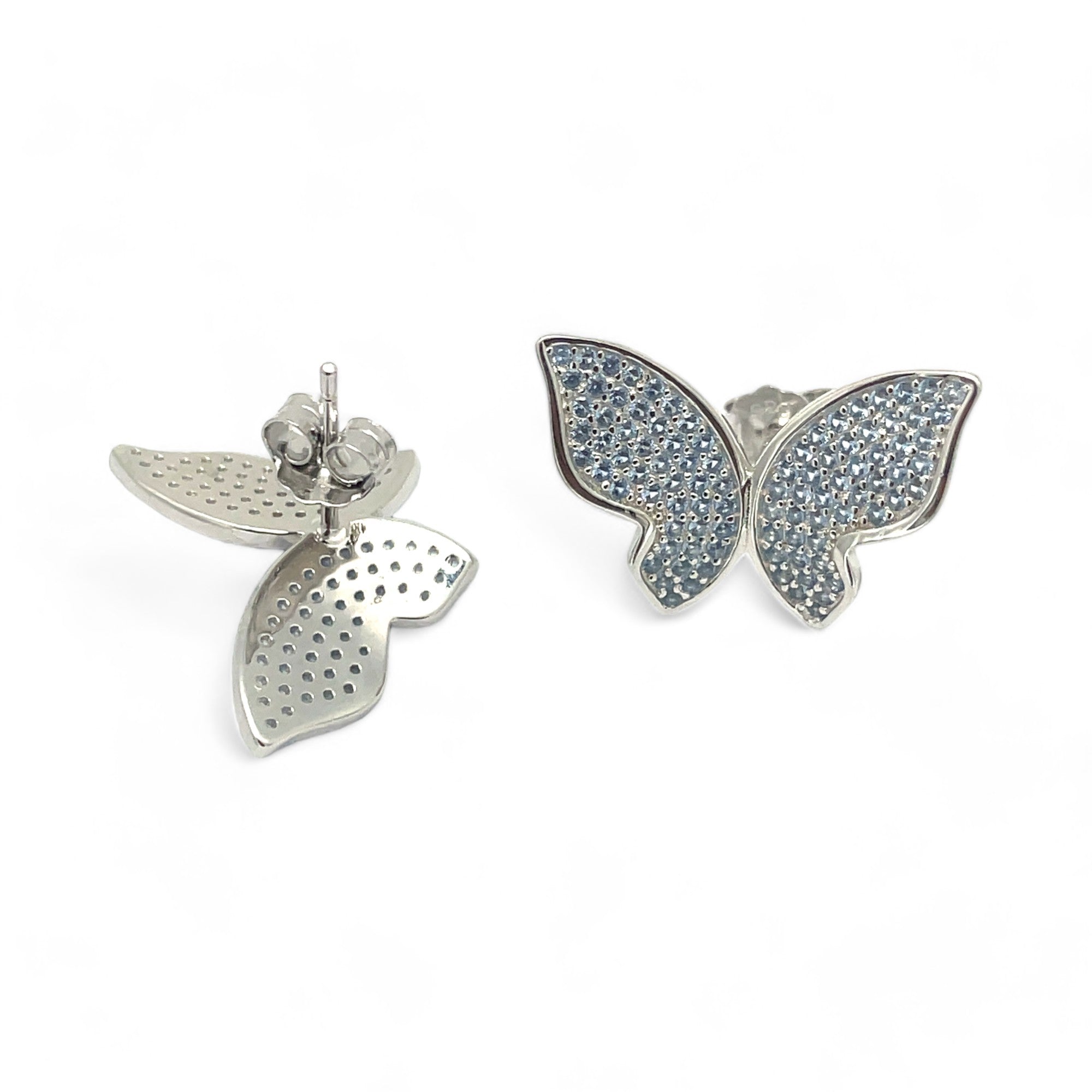 Sylvory 925 Sterling Silver Fluttering Butterfly Studs