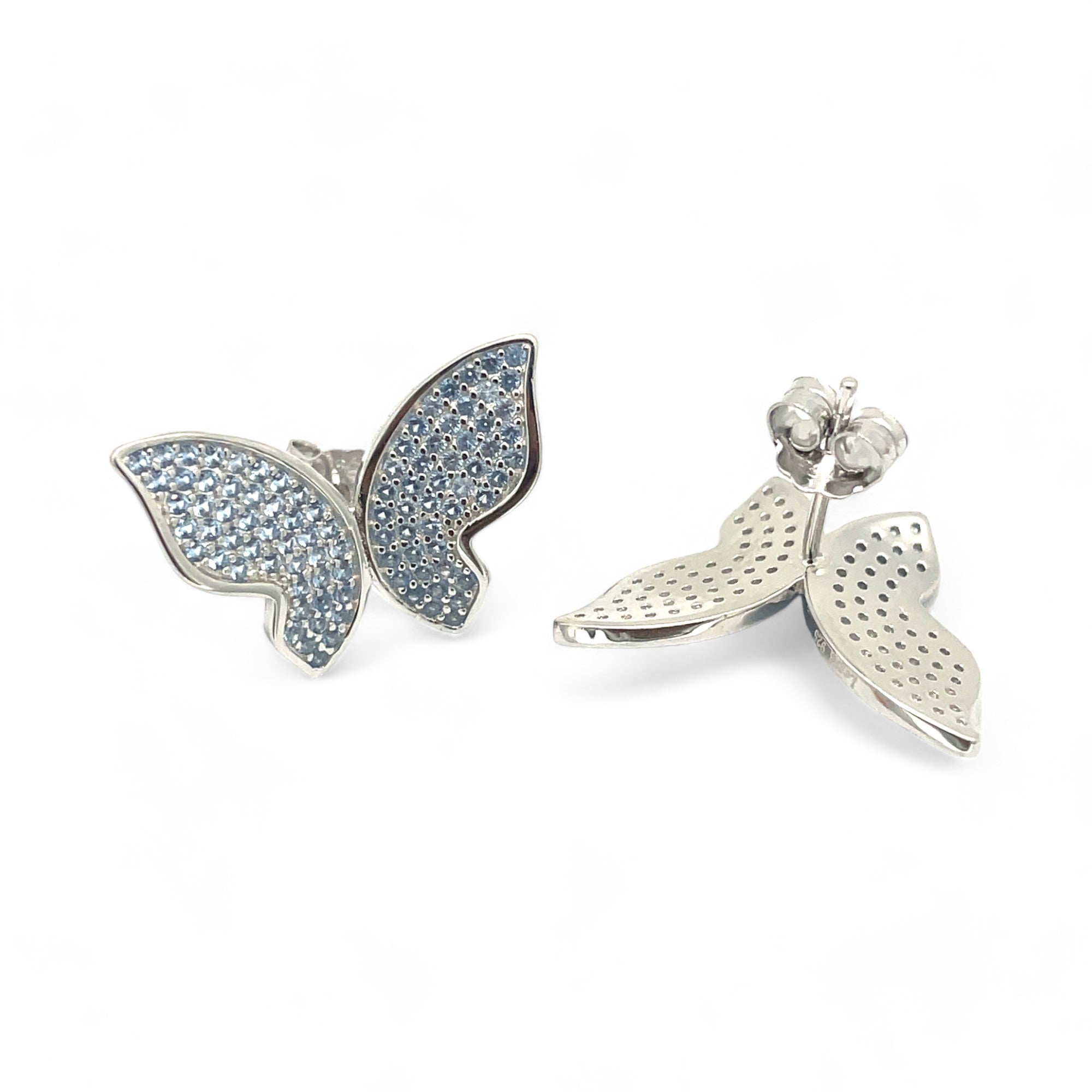 Sylvory 925 Sterling Silver Fluttering Butterfly Studs