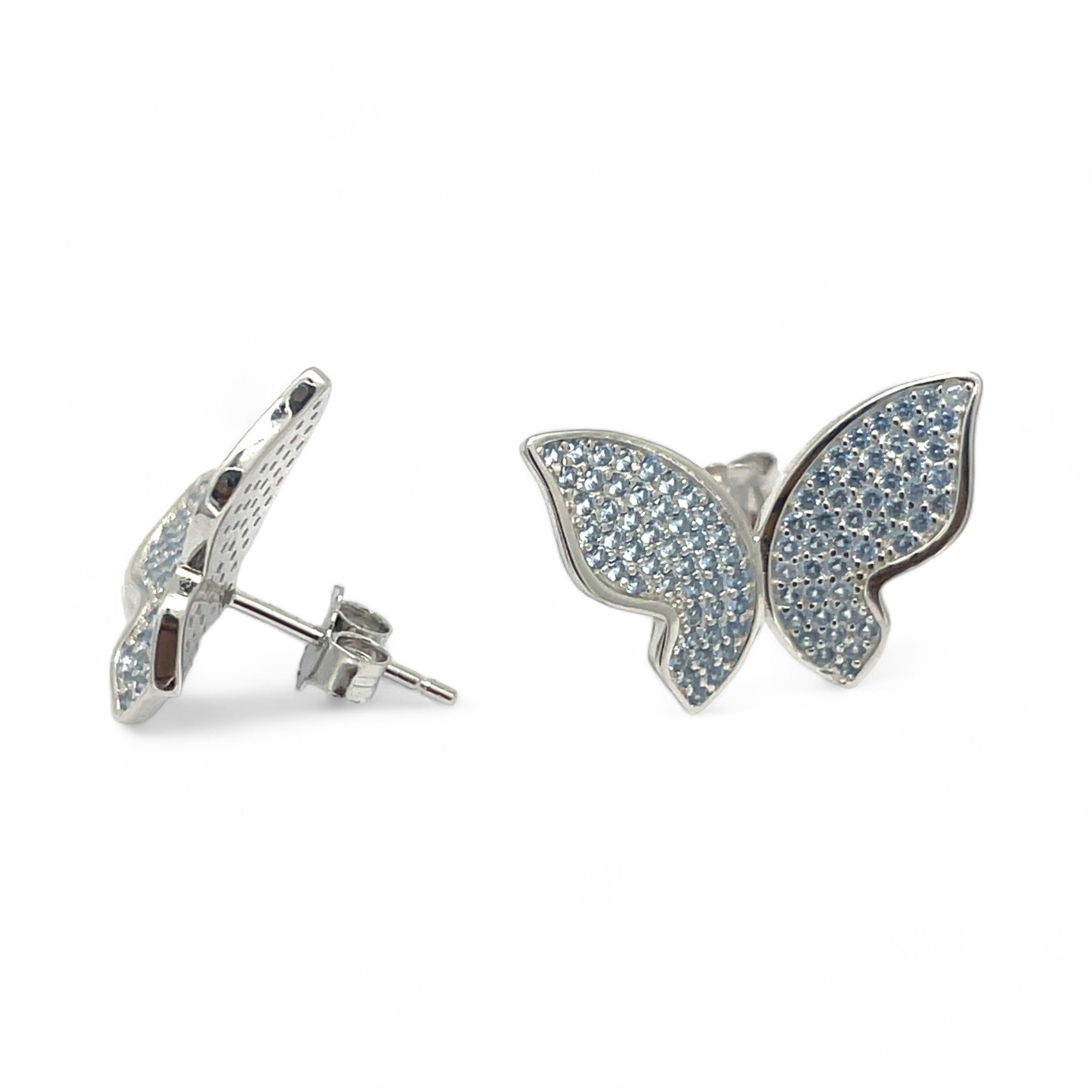 Sylvory 925 Sterling Silver Fluttering Butterfly Studs