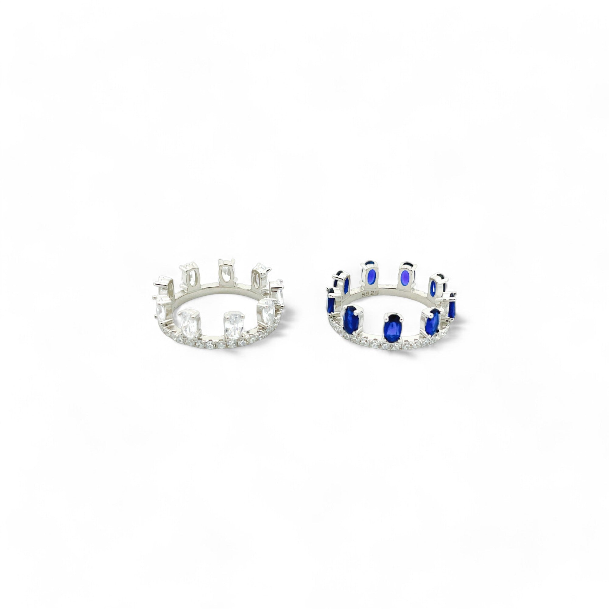 Sylvory 925 Sterling Silver Duo Crown Ring